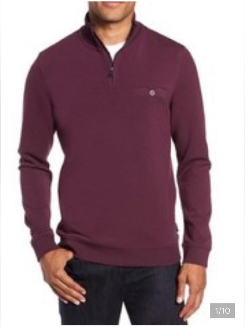 TED BAKER London Mock Neck Long Sleeve Sweatshirt. Sz. 3 (US M)